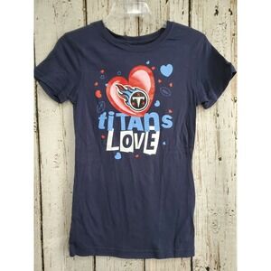 Girl's Large 14 NFL Apparel Tennessee Titans Short‎ Sleeve Tee T-Shirt NEW NWT